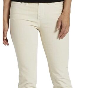 Jag Corduroy Straight Leg Jeans, Ivory, Size 12